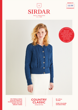 Lace Textured Cardigan in Sirdar Country Classic DK (10199) - PDF