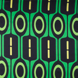 Binary 70's Abstract Polyester Satin - Per ½ Metre