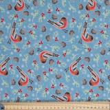 Christmas Birds Robin - 100% Cotton