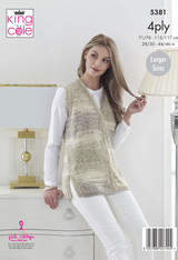 Waistcoat & Cardigan in King Cole Drifter 4 Ply (5381)