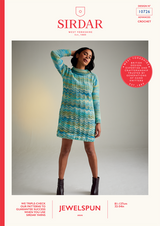 Wildflower Roll Neck in Sirdar Jewelspun Dress Aran (10726) - CROCHET - PDF