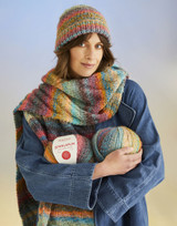 Sea Breeze Hat & Scarf in Sirdar Jewelspun w/Wool Chunky (10710) - PDF