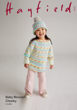 New Blooms Poncho & Hat in Hayfield Baby Blossom Chunky (5570) - PDF