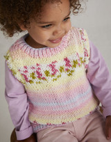 Petal Sweater Vest in Hayfield Baby Blossom Chunky (5571) - PDF