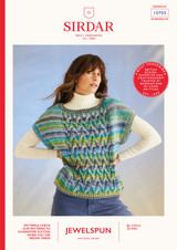 Coral Reef Vest in Sirdar Jewelspun w/Wool Chunky (10703) - PDF