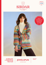 Coral Sleeves Cardigan in Sirdar Jewelspun w/Wool Chunky (10705) - PDF