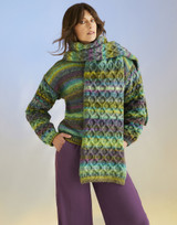 Kelp Sleeve Sweater & Scarf in Sirdar Jewelspun w/Wool Chunky (10706) - PDF