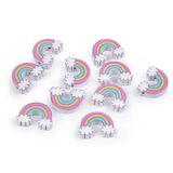 Wooden Beads (10pcs) - Rainbow