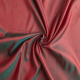 100% Taffeta Silk in Red/Green - Per ¼ Metre