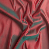 100% Taffeta Silk in Red/Green - Per ¼ Metre