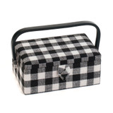 Small Sewing Box  Monochrome Gingham