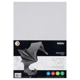 A4 Glitter Card (10pk) - Silver