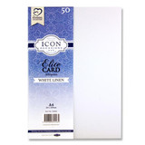 A4 Linen Card (50pk) - White