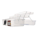 Plastic Craft Storage Box w/Carry Handle