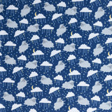 Cotton Flannel: Navy Sheep - Per ½ Metre