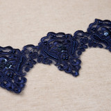 Ornate Guipure Trim w/Beading - Per ½ Metre