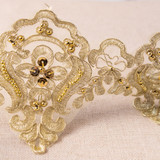 Ornate Guipure Trim w/Beading - Per ½ Metre