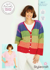 Crochet Cardigans in Stylecraft Naturals Organic Cotton DK (9917) - CROCHET