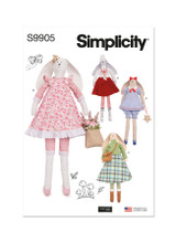 Slender Plush Bunny & Clothes by Elaine Heigl Designs in Simplicity (S9905)