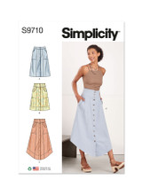 Button-Front Skirts in Simplicity Misses' (S9710)