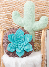 Decorative Succulent & Cactus Plush Pillows by Carla Reiss Design in Simplicity (S9772)