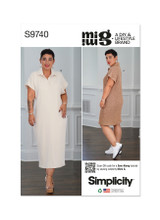 Knit Dress w/Collar by Mimi G Style in Simplicity Misses’ (S9740)