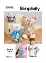 Learn to Sew Plush Memory Bears in Simplicity (S9569)