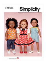 18" Pretty Sleeveless Doll Clothes in Simplicity (S9534)
