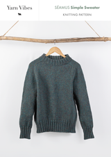Séamus Simple Sweater in Yarn Vibes Aran