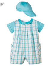 Babies' Romper, Dress, Top, Panties & Hats in Simplicity (S1447)