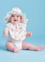 Babies' Cotton Hats & Bibs in Simplicity Kids (S9588)