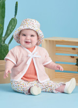 Babies' V-Neck T- Shirts, Jacket, Pants & Hat in Simplicity Kids (S9616)