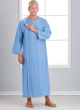 Adaptive Unisex Recovery Gowns & Bed Robe in Simplicity (S9490)