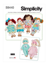 Plush Dolls w/Clothes in Simplicity (S9440)