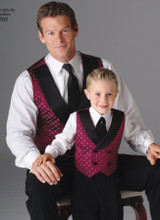 Boy's & Men's Vests & Ties in Simplicity (S4762)