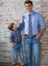 Boy's & Men's Shirt, Boxer Shorts & Tie in Simplicity (S8180)