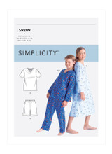 Boy's/Girl's V-Neck Shirts, Gown, Shorts & Pants in Simplicity Kids (S9209)