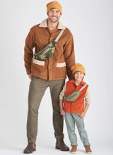 Boys & Men's Outdoor Jacket, Vest, Hat & Crossbody Bag in Simplicity (S9694)