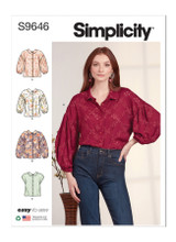 Button Down Top in Simplicity Misses' (S9646)