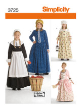 Prairie & Quaker Costumes in Simplicity Kids (S3725)