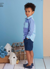 Button Front Dresses & Shirt in Simplicity Kids (S8852)