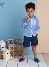 Button Front Dresses & Shirt in Simplicity Kids (S8852)