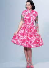 Dresses w/Mandarin Collar & Skirt Options in Simplicity Misses' (S9292)