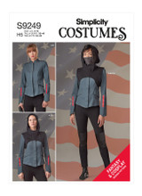 Misses' Jacket, Pants, Cropped Hooded Tabard, Mask in Simplicity Costumes (S9249)