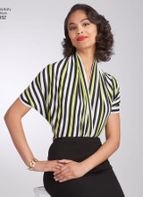 Misses' 1950's Knit Blouse in Simplicity Vintage (S8452)