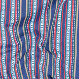 Recycled Ethnic Jacquard: Navy & Red - Per ½ Metre