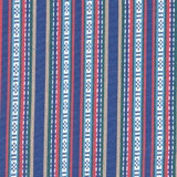Recycled Ethnic Jacquard: Navy & Red - Per ½ Metre