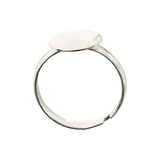 Ring w/Flat Plate (3pcs) - Silver-Plated