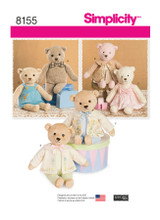 Stuffed Bears w/Clothes in Simplicity (S8155)