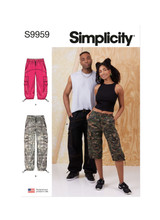 Unisex Cargo Pants in Simplicity (S9959)
